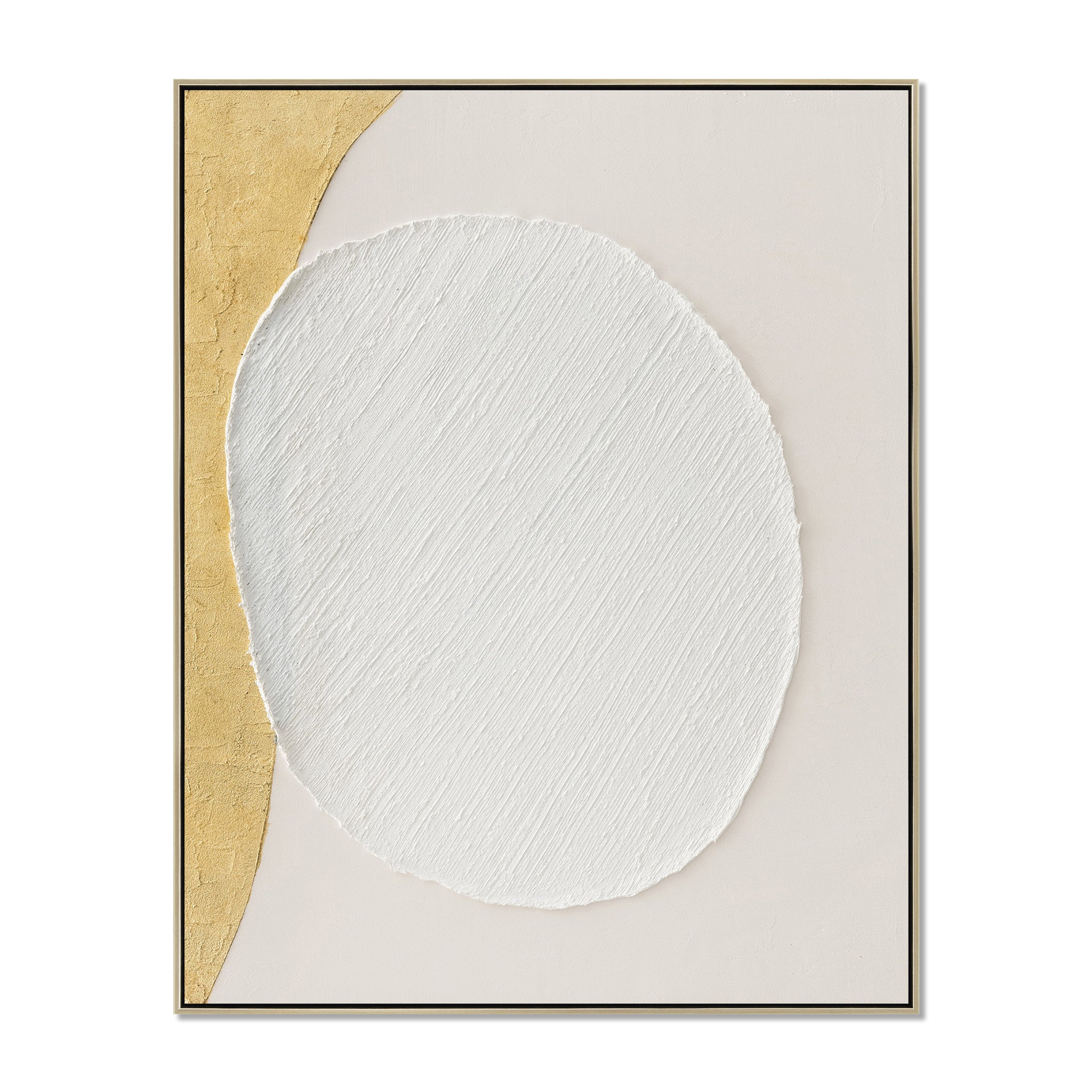 Rovella Gesture 80 x 100cm Framed Canvas - Natural Wall Art Cloud-Core