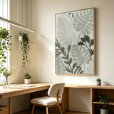 Caldora Rainforest 80 x 120cm Framed Canvas - Natural Wall Art Cloud-Core