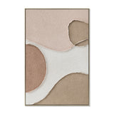 Elowyn Merge 80 x 120cm Framed Canvas - Natural Wall Art Cloud-Core
