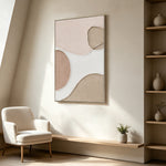 Elowyn Merge 80 x 120cm Framed Canvas - Natural Wall Art Cloud-Core