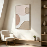 Elowyn Merge 80 x 120cm Framed Canvas - Natural Wall Art Cloud-Core