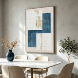 Mireya Balance 90 x 120cm Framed Canvas - Natural Wall Art Cloud-Core
