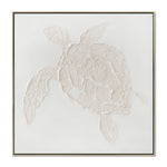 Ocevara Tortoise 60 x 60cm Framed Canvas - Natural Wall Art Cloud-Core