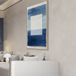 Cerulea Outline 60 x 120cm Framed Canvas - Natural Wall Art Cloud-Core