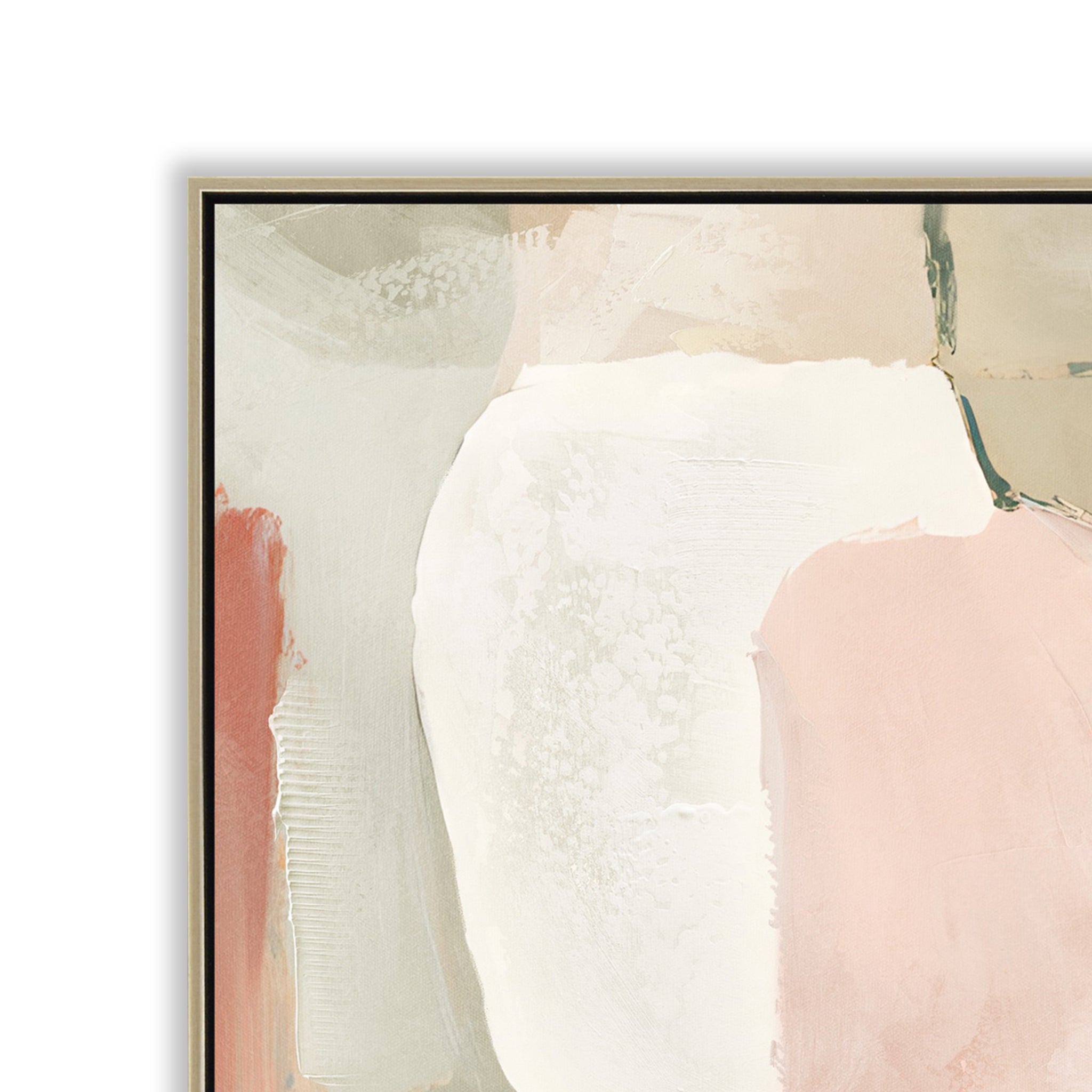 Estara Assembly 80 x 80cm Framed Canvas - Natural Wall Art Cloud-Core