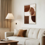 Abstract Harmony 60 x 90cm Framed Canvas - Natural Wall Art Cloud-Core