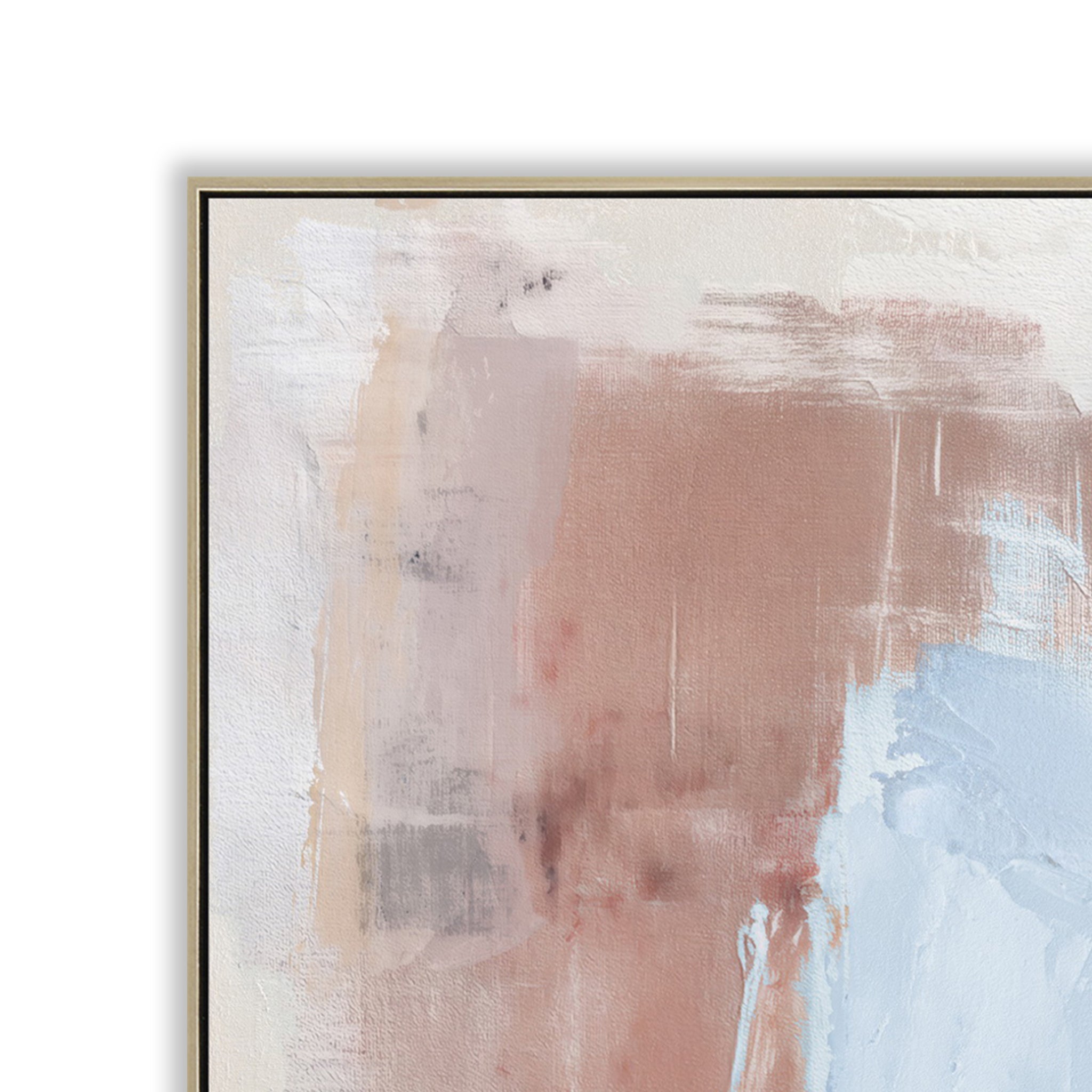 Palora Abstract 60 x 90cm Framed Canvas - Natural Wall Art Cloud-Core