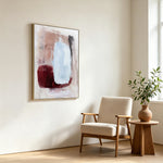 Palora Abstract 60 x 90cm Framed Canvas - Natural Wall Art Cloud-Core
