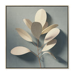 Fiora Branch B 40 x 40cm Framed Canvas - Natural Wall Art Cloud-Core