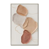 Emmeline Stones A 60 x 90cm Framed Canvas - Natural Wall Art Cloud-Core