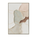 Emmeline Stones B 60 x 90cm Framed Canvas - Natural Wall Art Cloud-Core