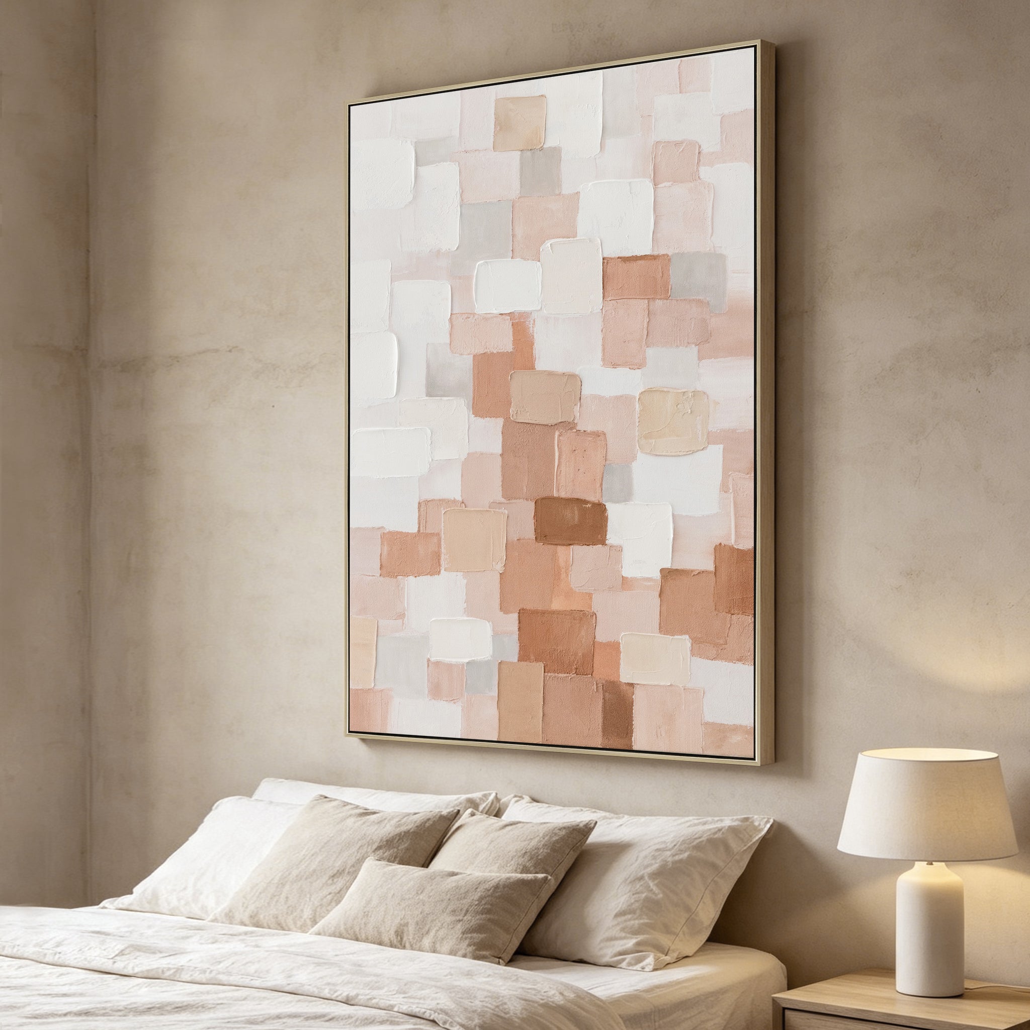 Margaux Sequence 80 x 120cm Framed Canvas - Natural Wall Art Cloud-Core