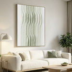 Lucera Ripple 80 x 120cm Framed Canvas - Natural Wall Art Cloud-Core