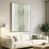 Lucera Ripple 80 x 120cm Framed Canvas - Natural Wall Art Cloud-Core