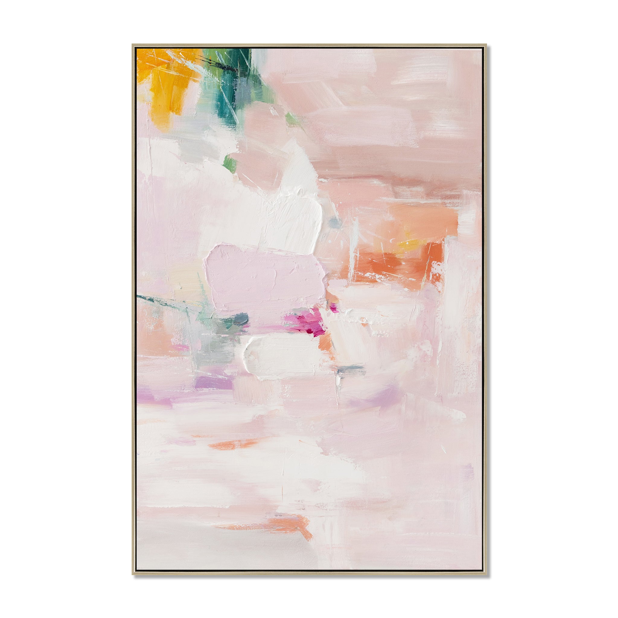 Oakley Softlight 80 x 120cm Framed Canvas - Natural Wall Art Cloud-Core