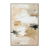 Brenner Composition 80 x 120cm Framed Canvas - Natural Wall Art Cloud-Core