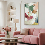 Tobin Brushwork 80 x 120cm Framed Canvas - Natural Wall Art Cloud-Core