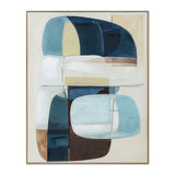 Azurine Block 150 x 120cm Framed Canvas - Natural