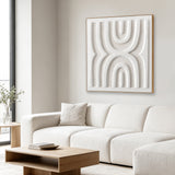 Lumo Arc 140 x 140cm Framed Canvas - Natural