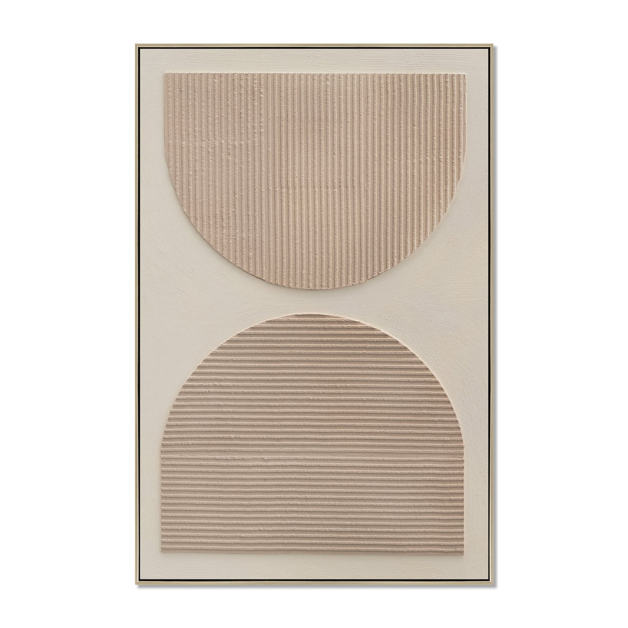 Huxley Eclipse 80 x 120cm Framed Canvas - Natural Wall Art Cloud-Core