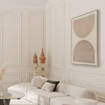Huxley Eclipse 80 x 120cm Framed Canvas - Natural Wall Art Cloud-Core