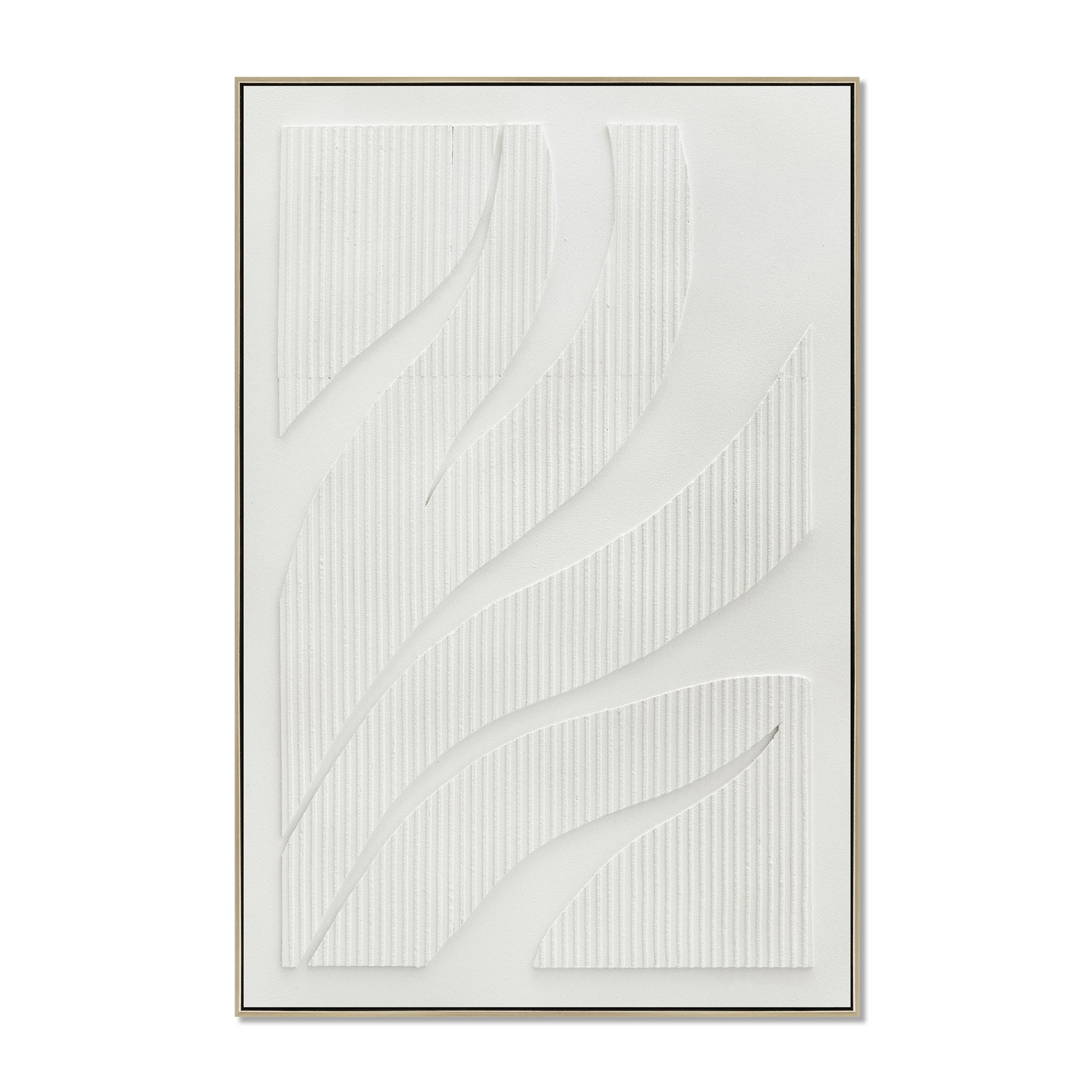 Hollis Fern 80 x 120cm Framed Canvas - Natural Wall Art Cloud-Core