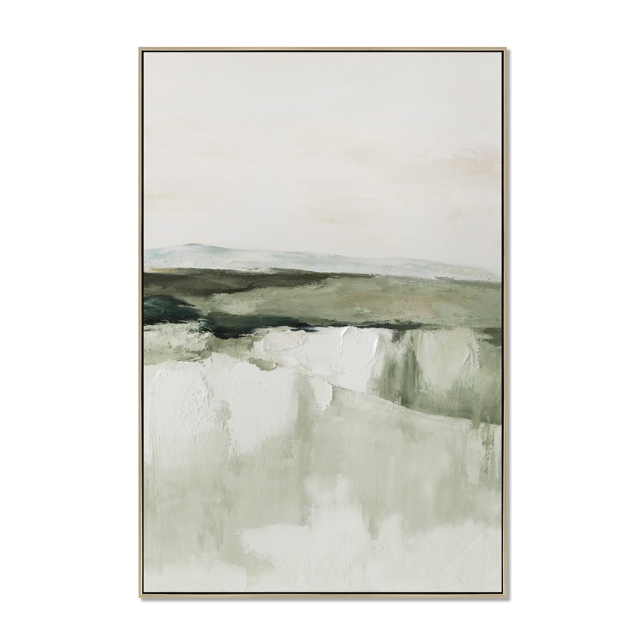 Kellan Grasslands A 80 x 120cm Framed Canvas - Natural Wall Art Cloud-Core