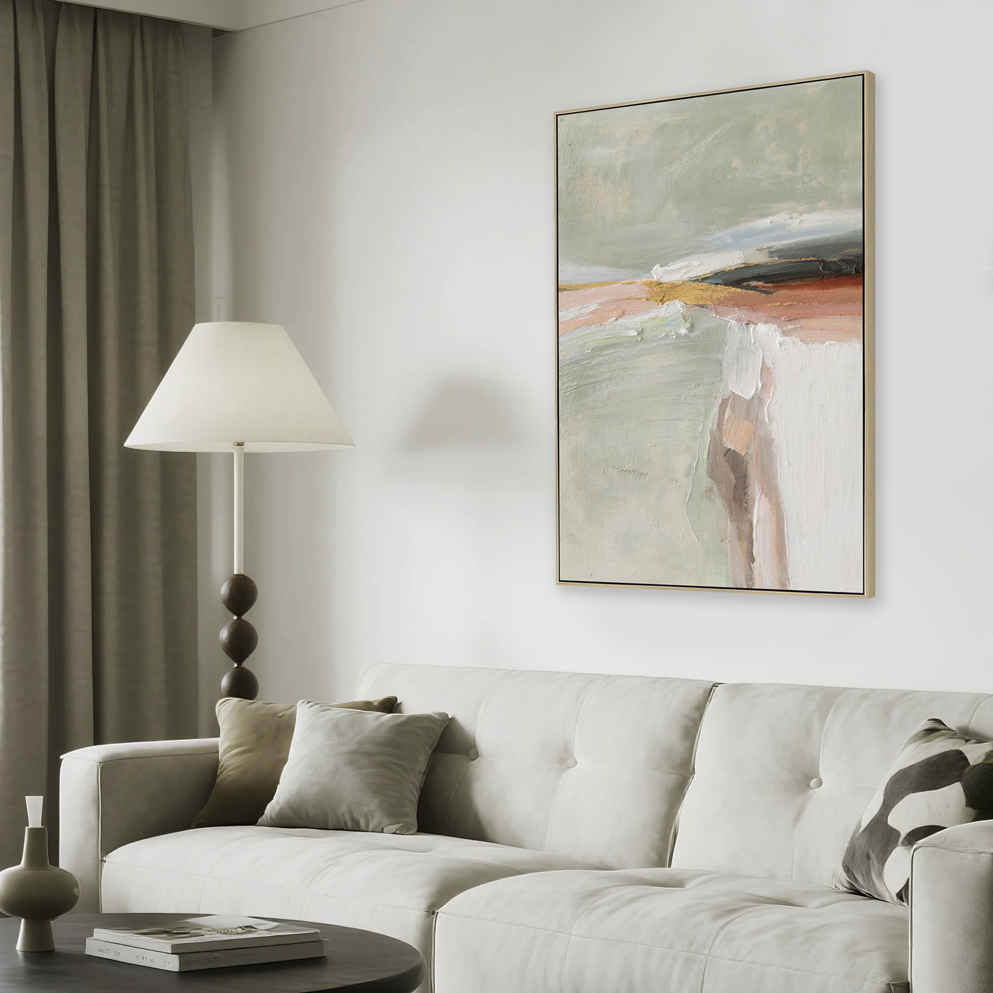 Wilder Expanse 80 x 120cm Framed Canvas - Natural Wall Art Cloud-Core
