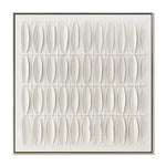 Merritt Alignment 120 x 120cm Framed Canvas - Natural Wall Art Cloud-Core