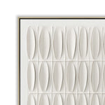 Merritt Alignment 120 x 120cm Framed Canvas - Natural Wall Art Cloud-Core