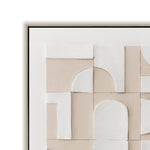 Fairmont Quadrant 120 x 120cm Framed Canvas - Natural Wall Art Cloud-Core
