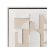 Fairmont Quadrant 120 x 120cm Framed Canvas - Natural Wall Art Cloud-Core