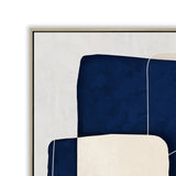 Keaton Blueprint 80 x 120cm Framed Canvas - Natural Wall Art Cloud-Core