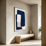 Keaton Blueprint 80 x 120cm Framed Canvas - Natural Wall Art Cloud-Core