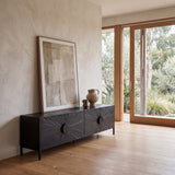 Adaline 2.1m Wooden TV Entertainment Unit - Black TV/Entertainment Unit Nicki-Core