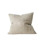 Adriana 50cm Contemporary Chenille Stripe Cushion Cushion Weave-Local Adriana Natural Polyester