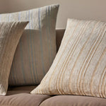 Adriana 50cm Contemporary Chenille Stripe Cushion Cushion Weave-Local