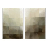 After All, Neutral Abstract, Style A & B, Set Of 2, By Karine Tonial Grimm Wall Art Gioia-Local 40x60cm Framed Canvas White