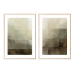 After All, Neutral Abstract, Style A & B, Set Of 2, By Karine Tonial Grimm Wall Art Gioia-Local 40x60cm Framed Poster Black
