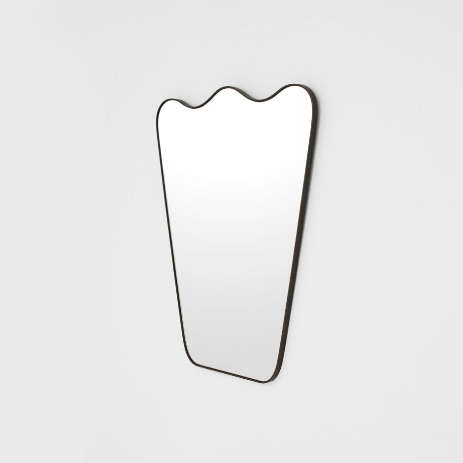 Agnella Scalloped Crown Mirror Round Mirror Warran-Local