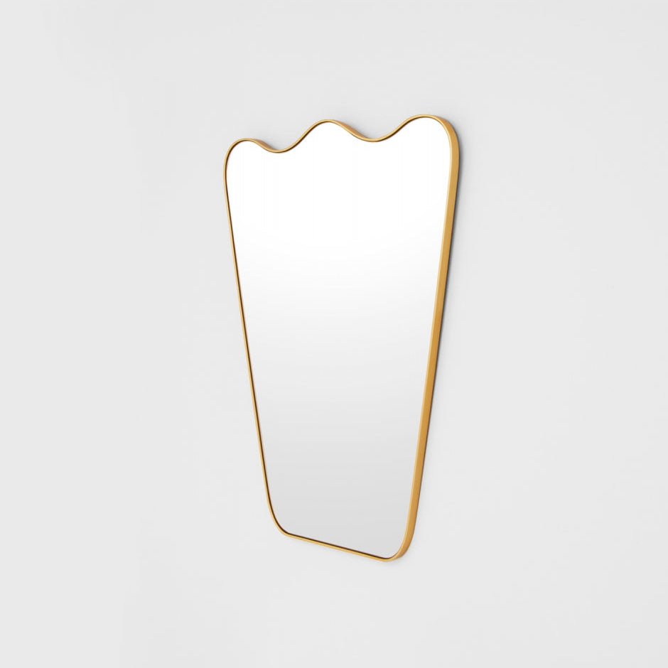 Agnella Scalloped Crown Mirror Round Mirror Warran-Local