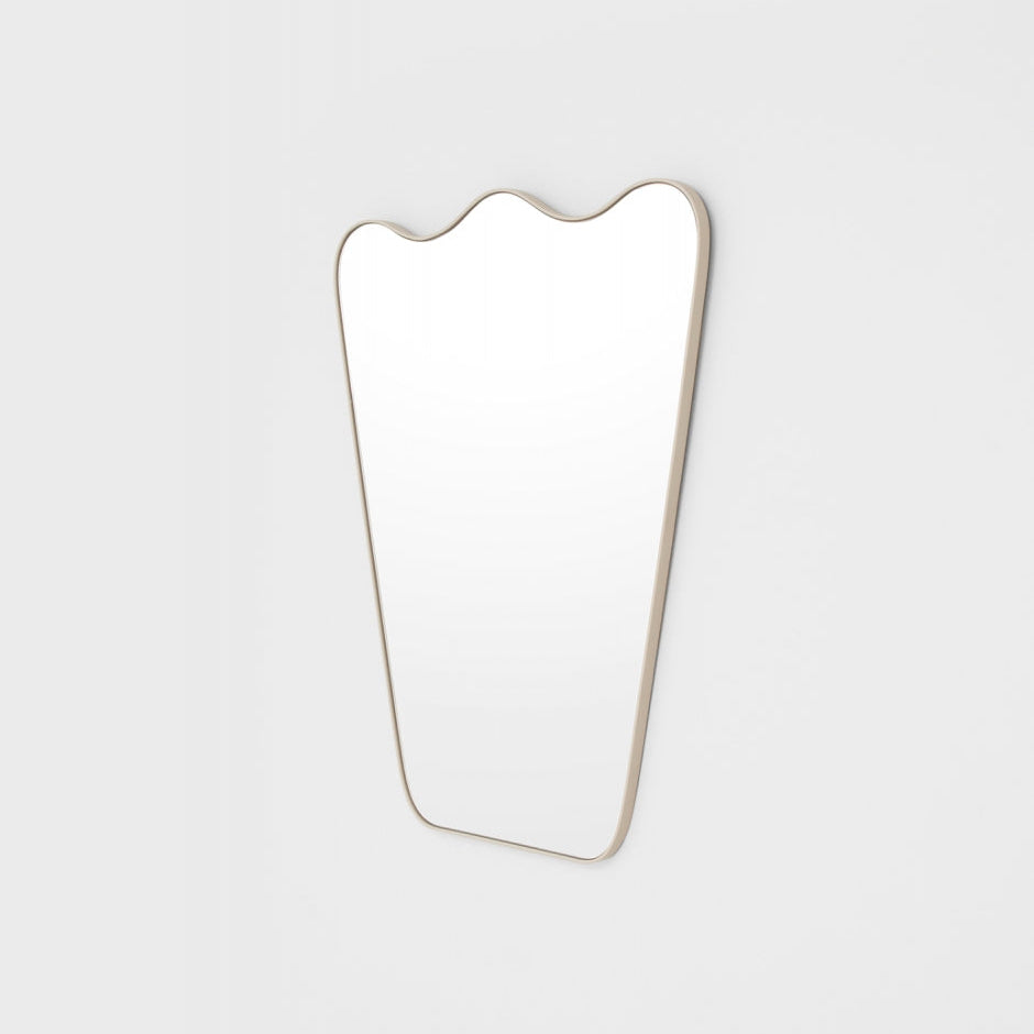 Agnella Scalloped Crown Mirror Round Mirror Warran-Local