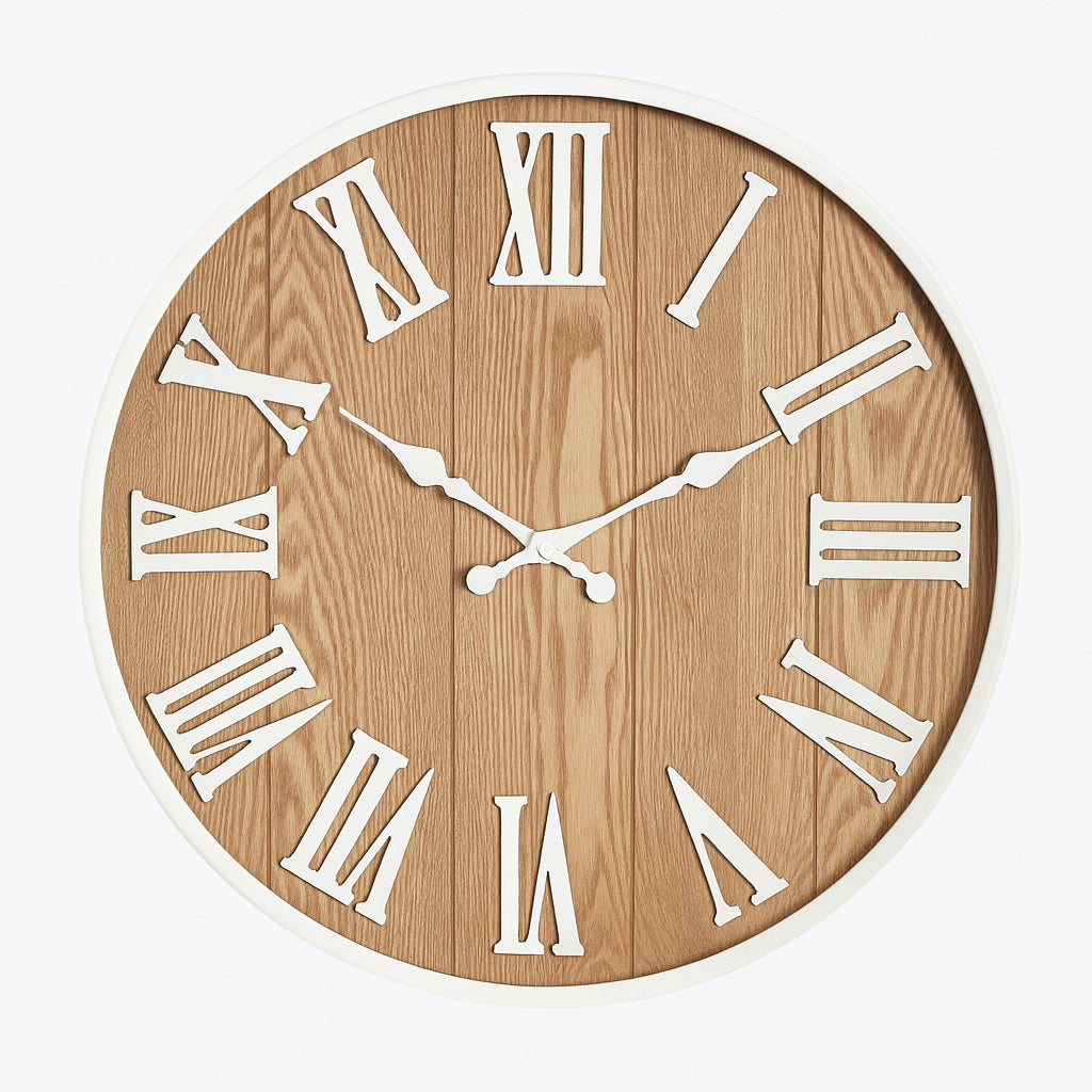 Albaix 60cm White Wall Clock - Natural Clock Onesix-Local