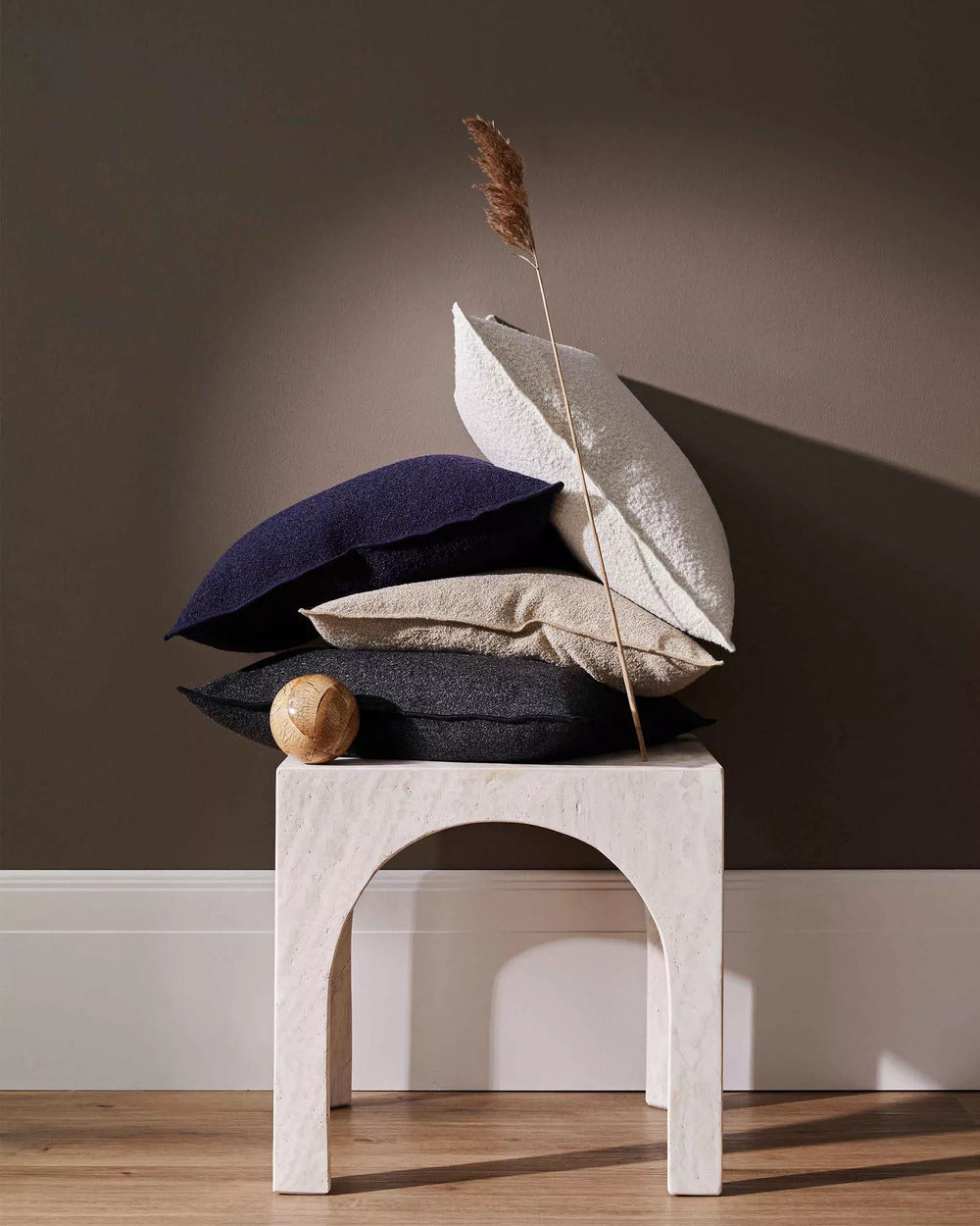 Ex Display - Alberto 50cm Boucle Cushion Cushion Weave-Local