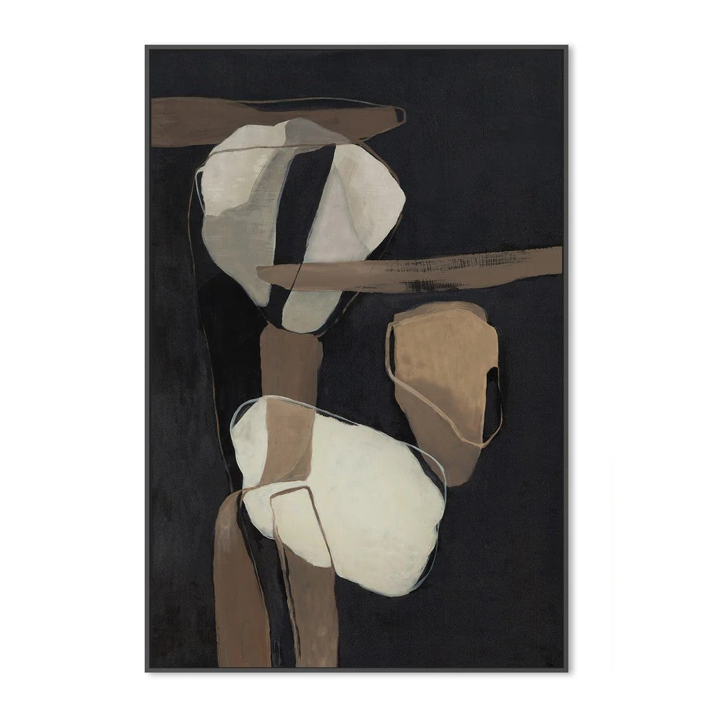 All Attached, By Jacob Q Wall Art Gioia-Local Black Framed Canvas 40x60cm