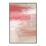 All The Time - Pink Abstract, By Karine Tonial Grimm Wall Art Gioia-Local Black Framed Canvas 40x60cm