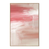 All The Time - Pink Abstract, By Karine Tonial Grimm Wall Art Gioia-Local Oak Framed Canvas 40x60cm