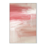 All The Time - Pink Abstract, By Karine Tonial Grimm Wall Art Gioia-Local White Framed Canvas 40x60cm