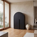 Alora 150cm (H) Ash Curve Cabinet - Full Black Cabinet Nicki-Core