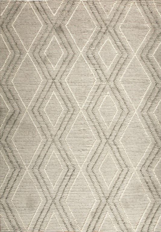 Amelia 155cm x225cm Boho Textured Hypo-Allergenic Wool Rug - Silver Grey Rug Mos-Local   